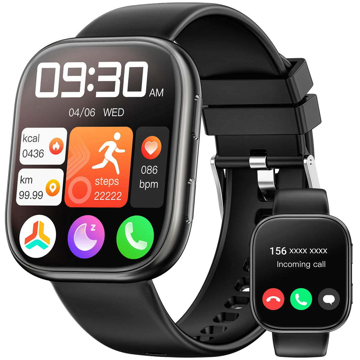 Waterproof Smart Watch With Bluetooth Calling And Heart Rate Monitor