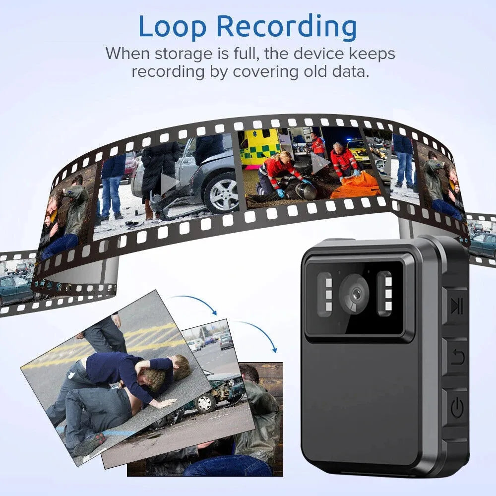 1080P WiFi Body Camera With Night Vision Audio Video Recorder
