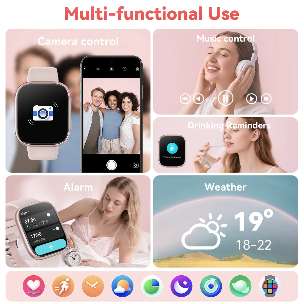 Waterproof Smart Watch With Bluetooth Calling And Heart Rate Monitor