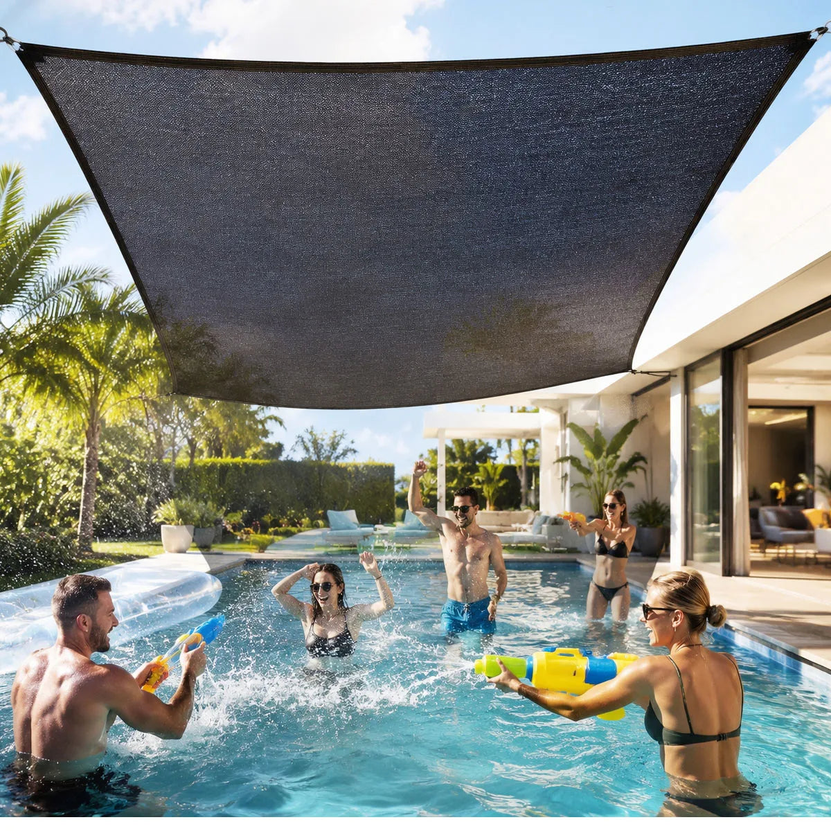 Heavy Duty HDPE Sun Shade Net With Grommets For Gardens