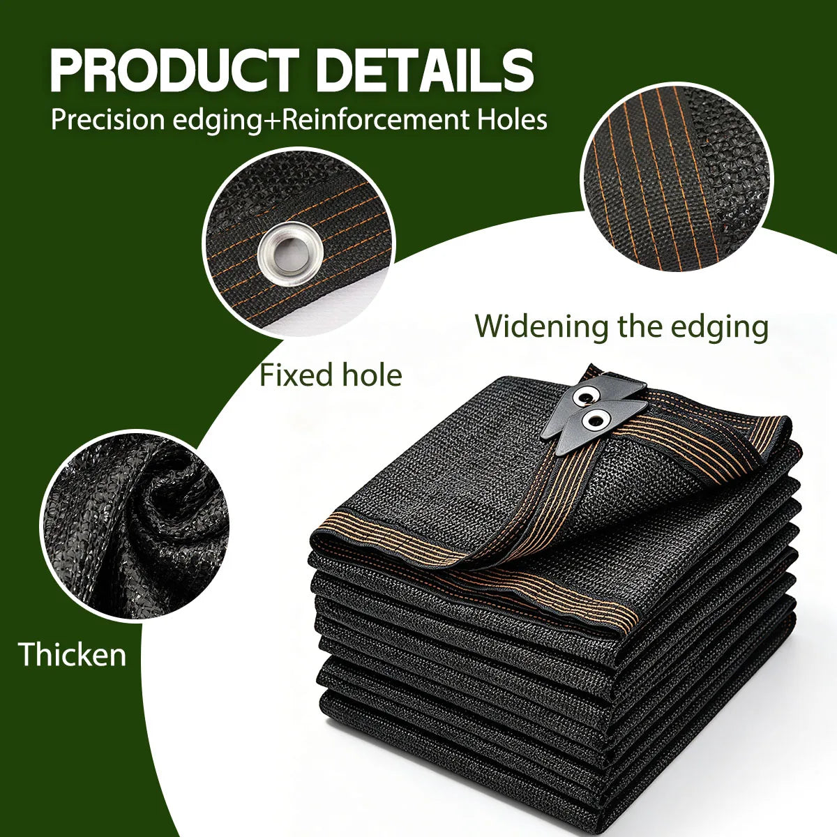 Heavy Duty HDPE Sun Shade Net With Grommets For Gardens