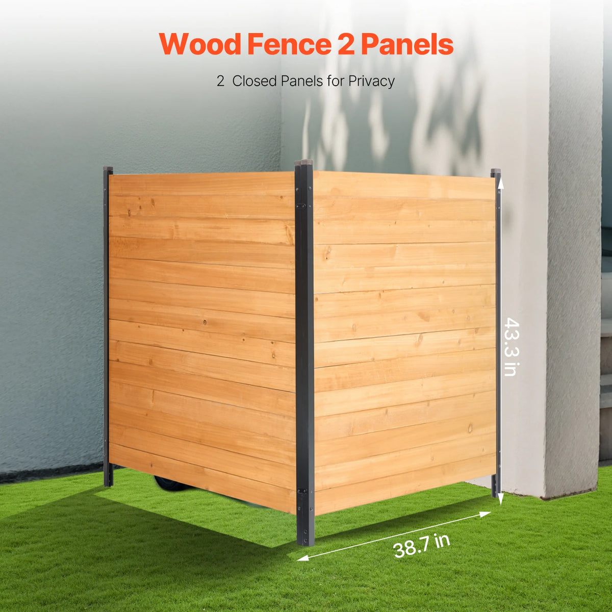 SucceBuy Wood Privacy Fence Screen for Air Conditioner Equipment