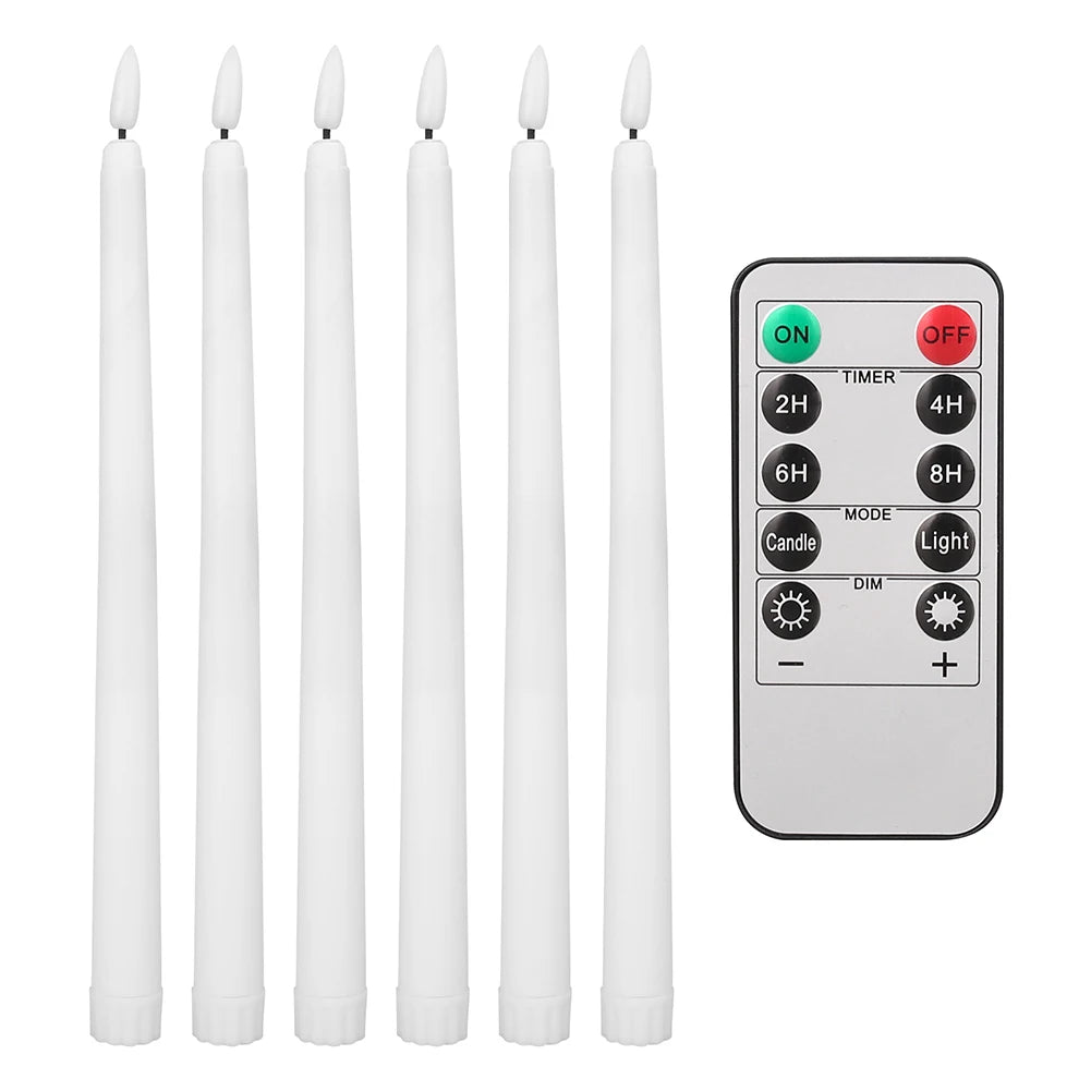 LED Flameless Taper Candles With Remote For Elegant Home Celebrations