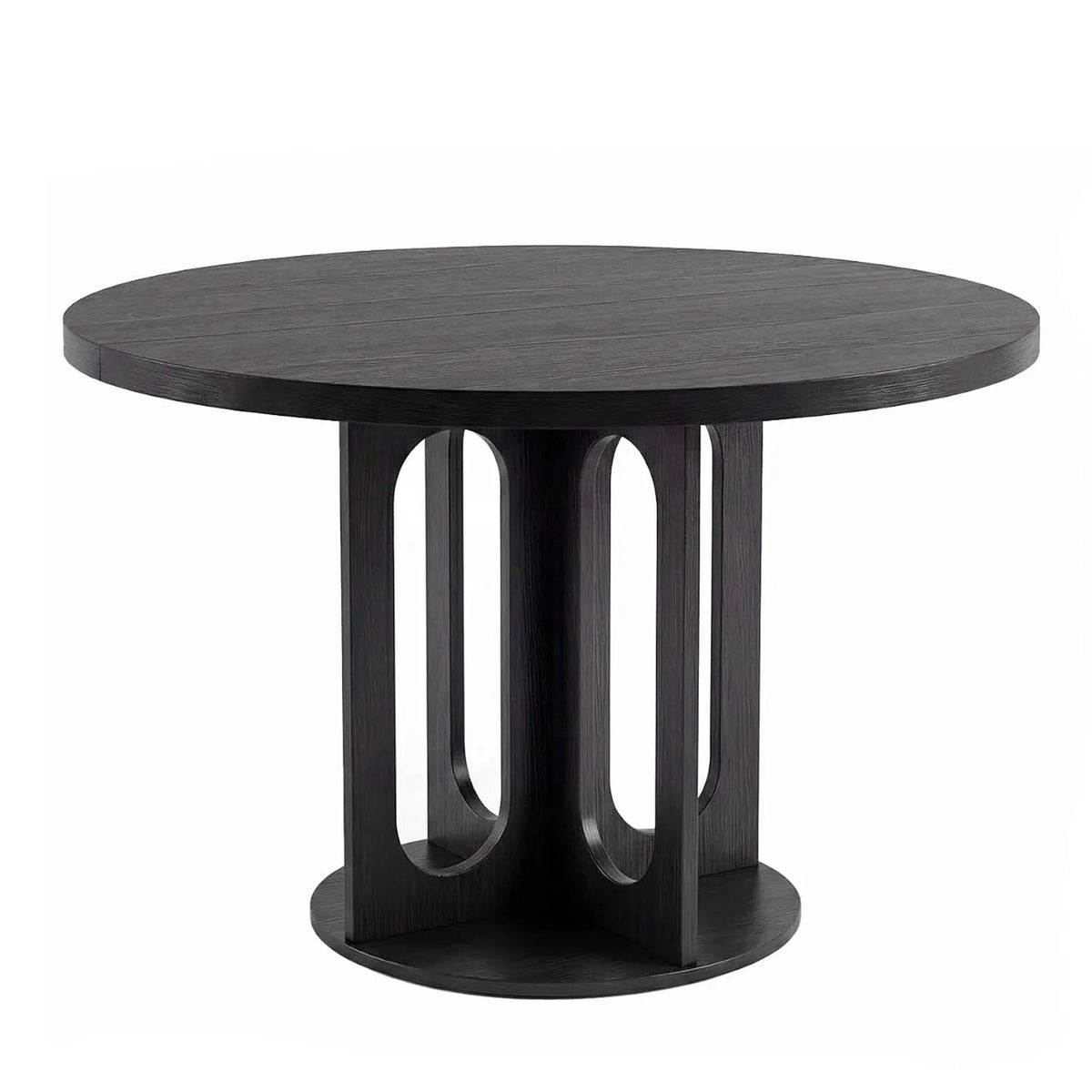 HiMISS Modern Round Dining Table With Open Arch Pedestal Base