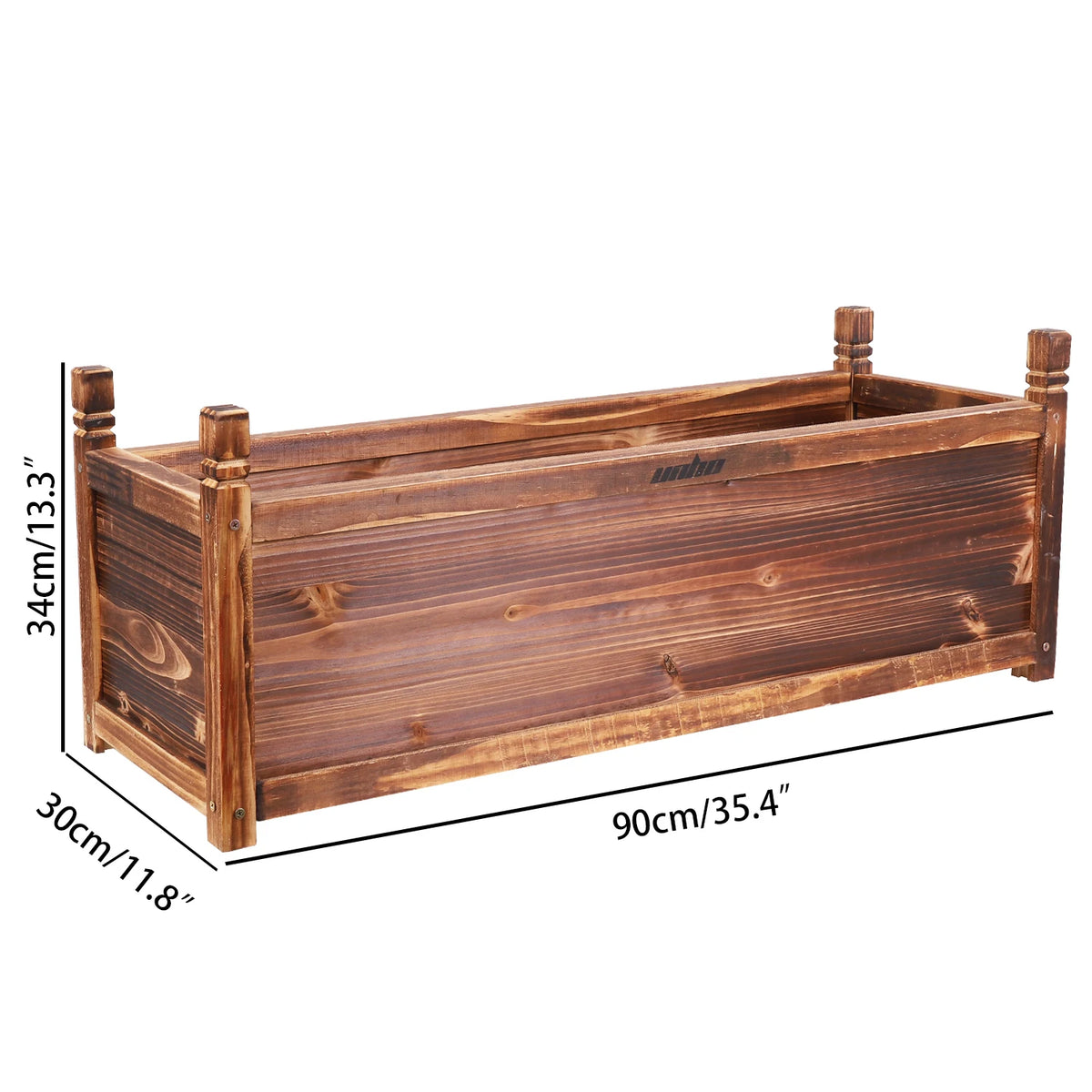 Durable Pine Wood Raised Garden Planter Box For Outdoors