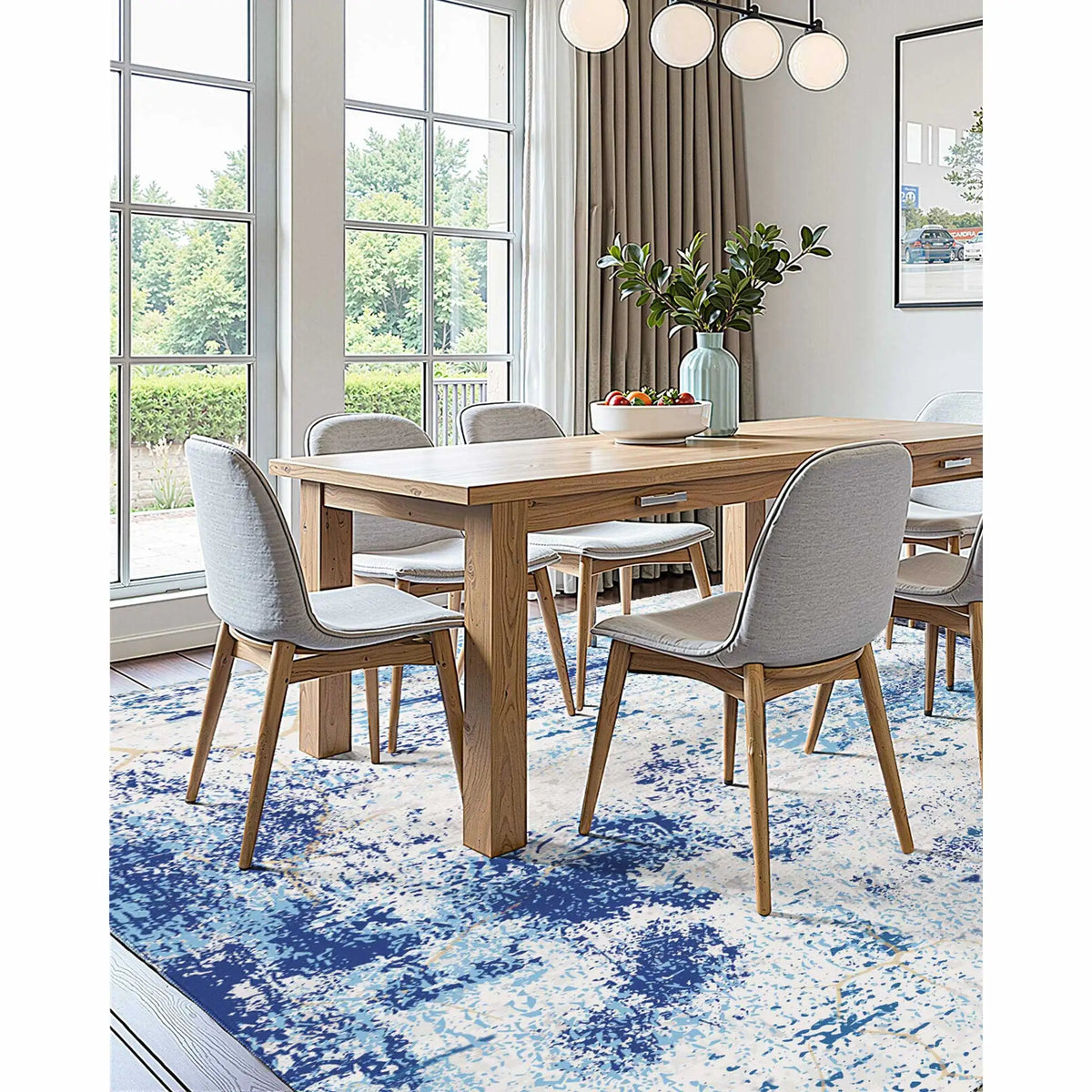 SucceBuy Non Slip Area Rug for Bedrooms and Living Rooms