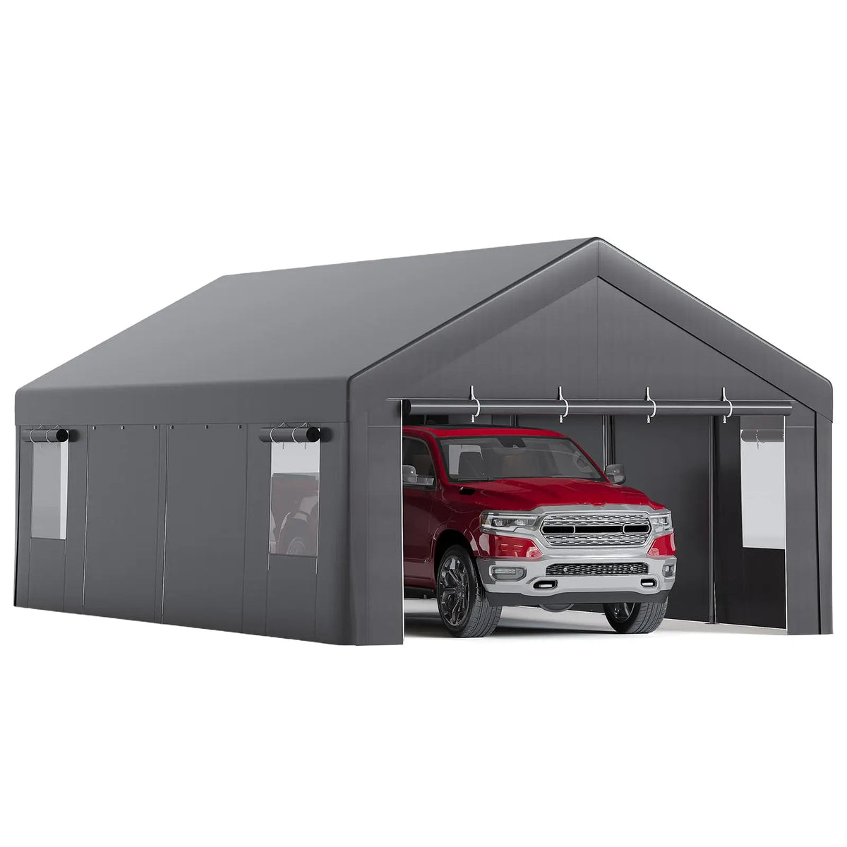 HiMiss Heavy Duty Portable Carport Canopy Shelter With Removable Sidewalls