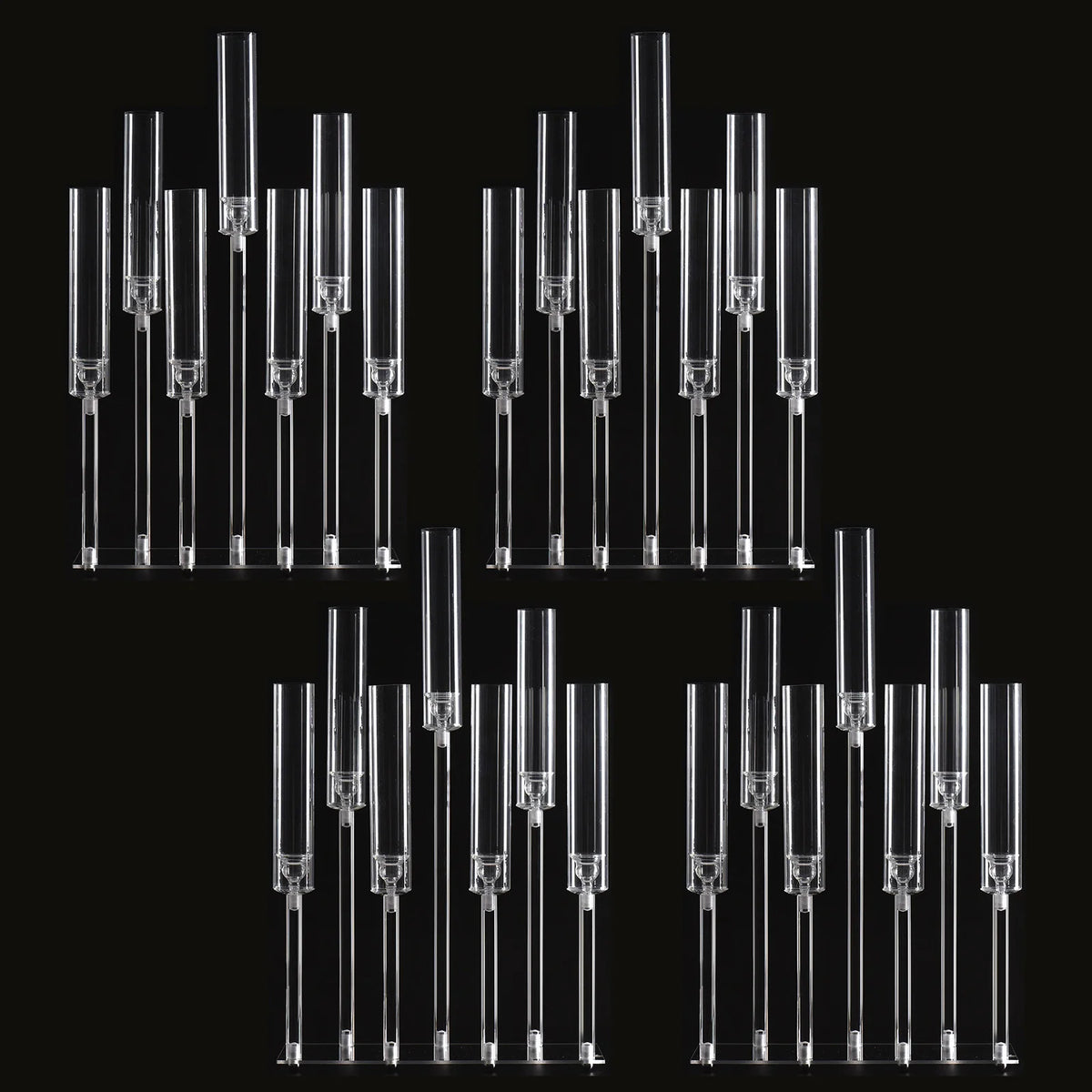 Vincigant Seven Arm Acrylic Candelabra For Elegant Table Decor