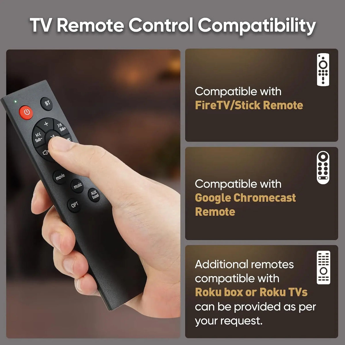 Home Theater Soundbar With Subwoofer Bluetooth Optical Audio Connectivity