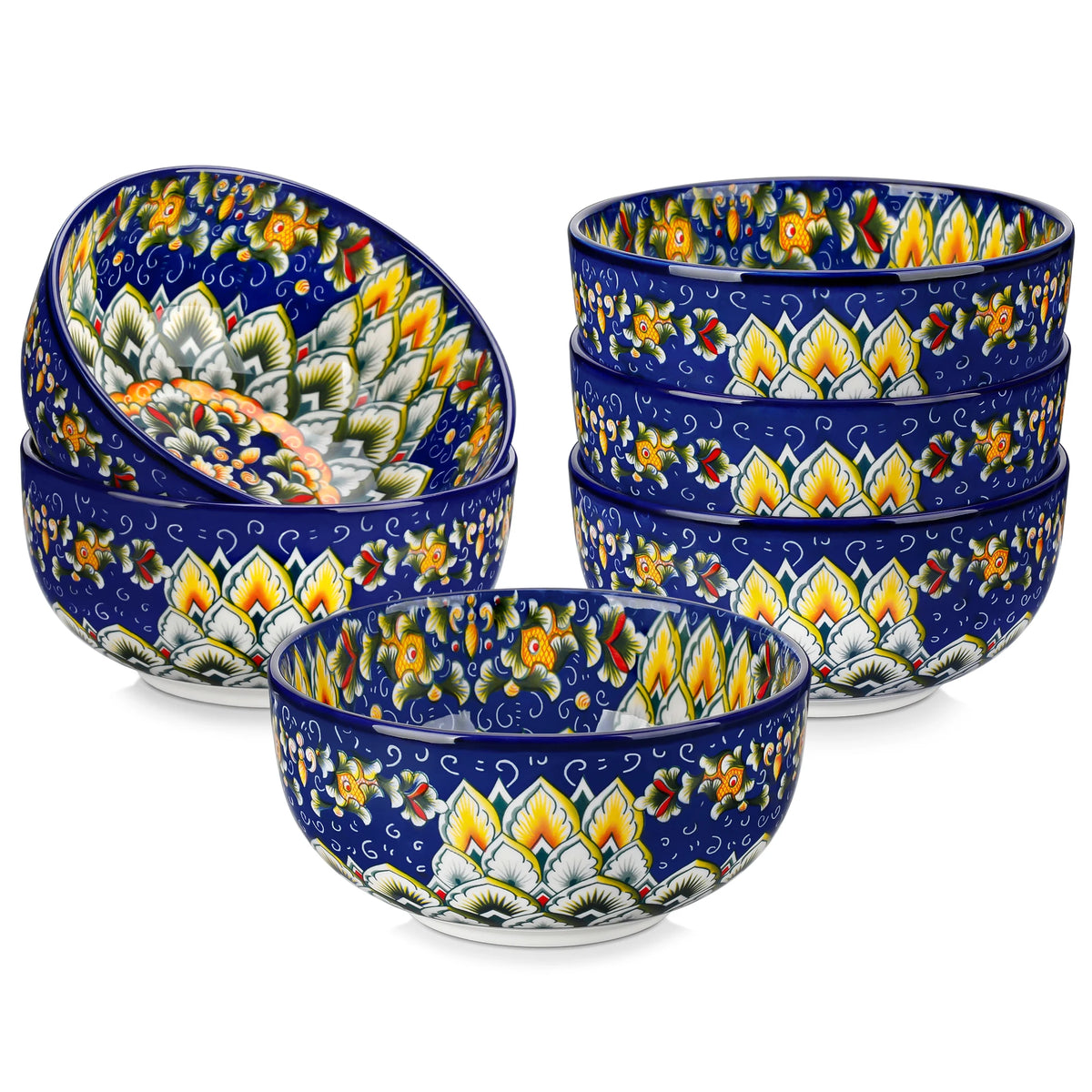 Vancasso Bohemian Ceramic Cereal and Soup Bowls for Everyday Dining