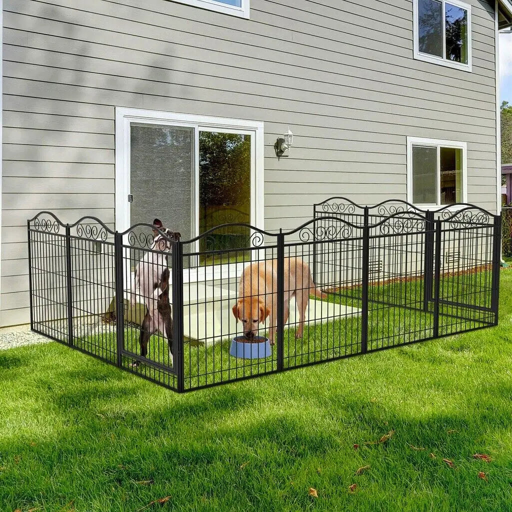 BINGOPAW Heavy Duty Metal Dog Exercise Playpen With Gate