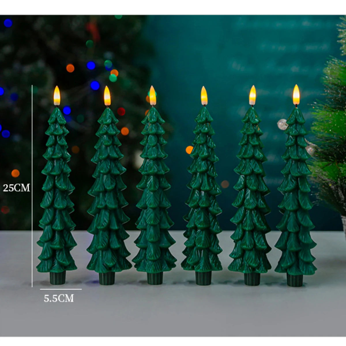 Christmas Flameless LED Candlesticks with Timer and Remote Flickering Decor