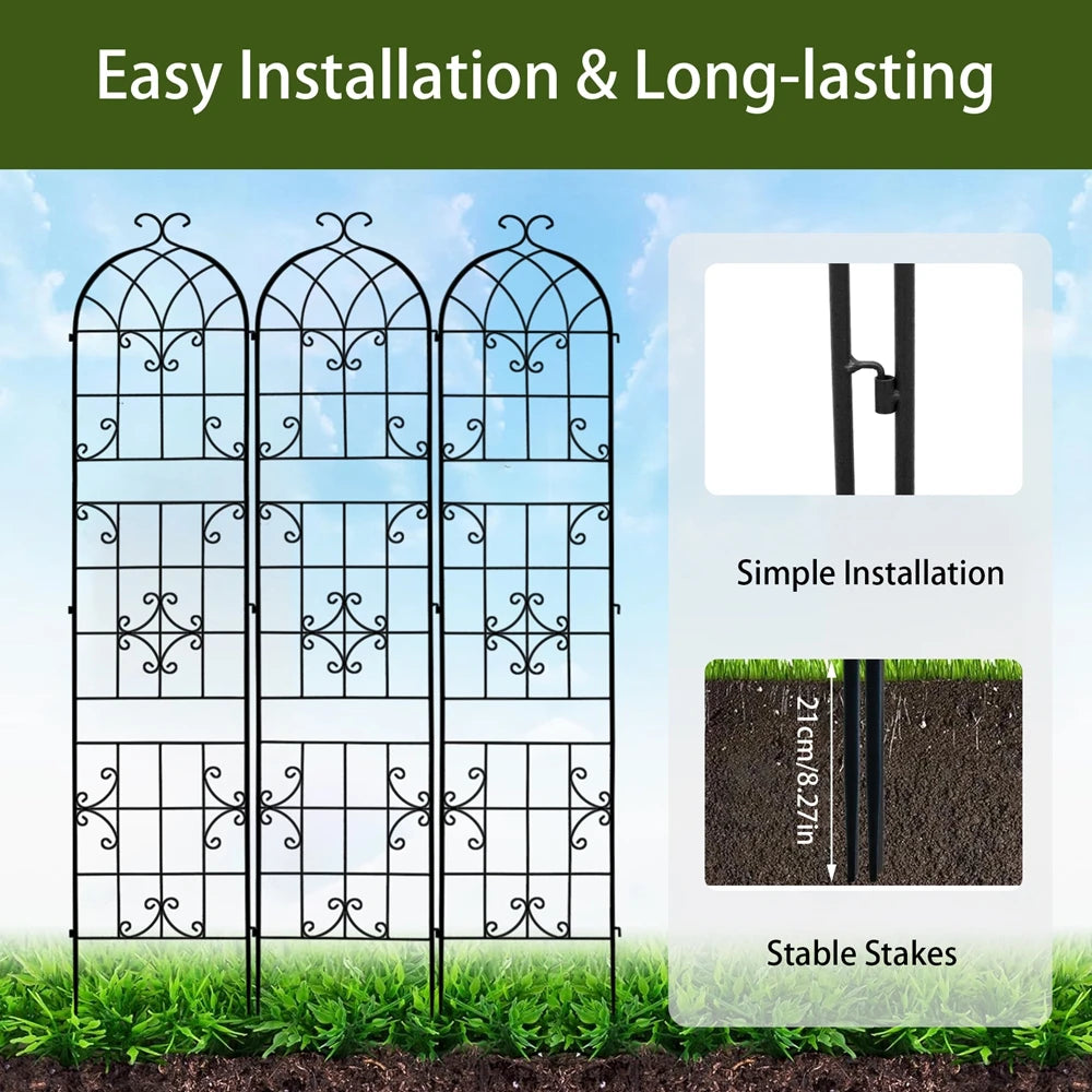 Rustproof Metal Garden Trellis For Climbing Plants Support