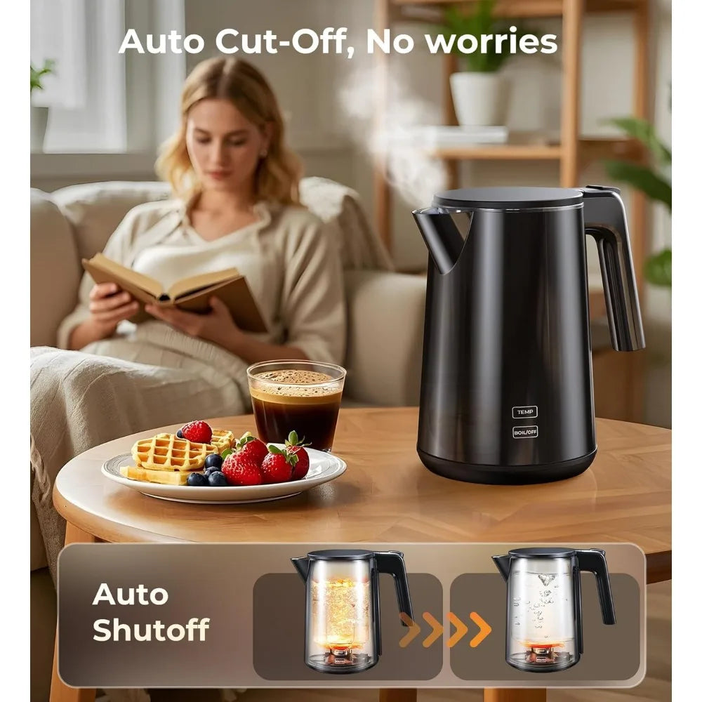 Fast Boil Stainless Steel Kettle With Adjustable Temperature Settings