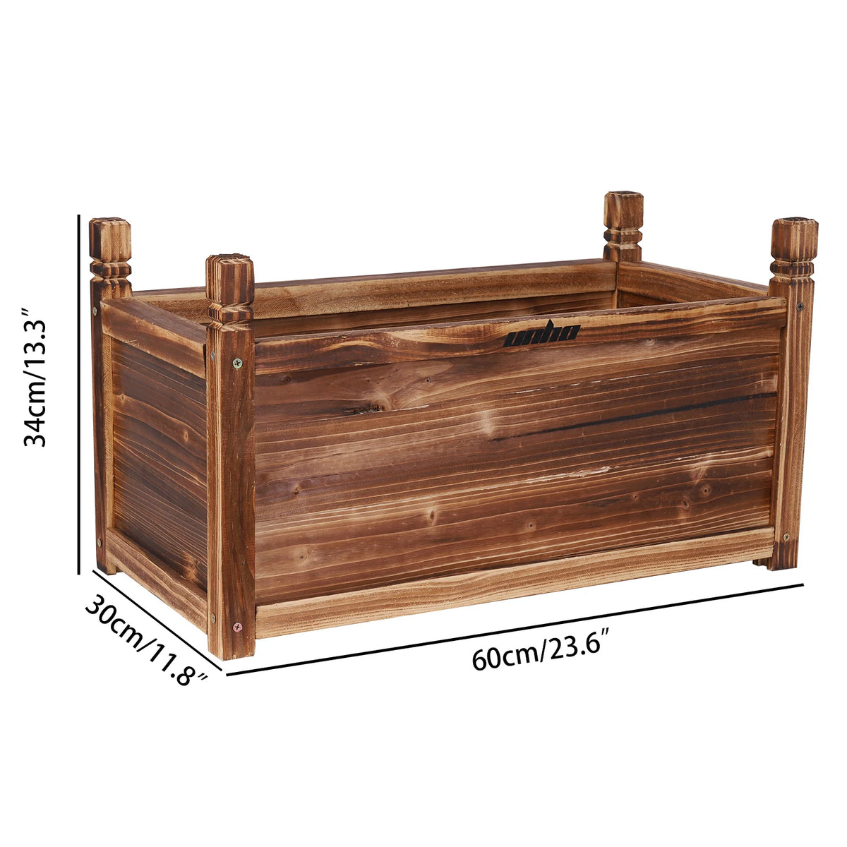 Durable Pine Wood Raised Garden Planter Box For Outdoors