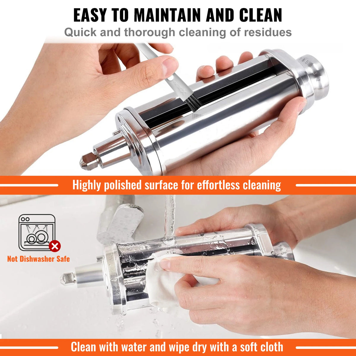 SucceBuy Stainless Steel Pasta Attachment For KitchenAid Stand Mixer