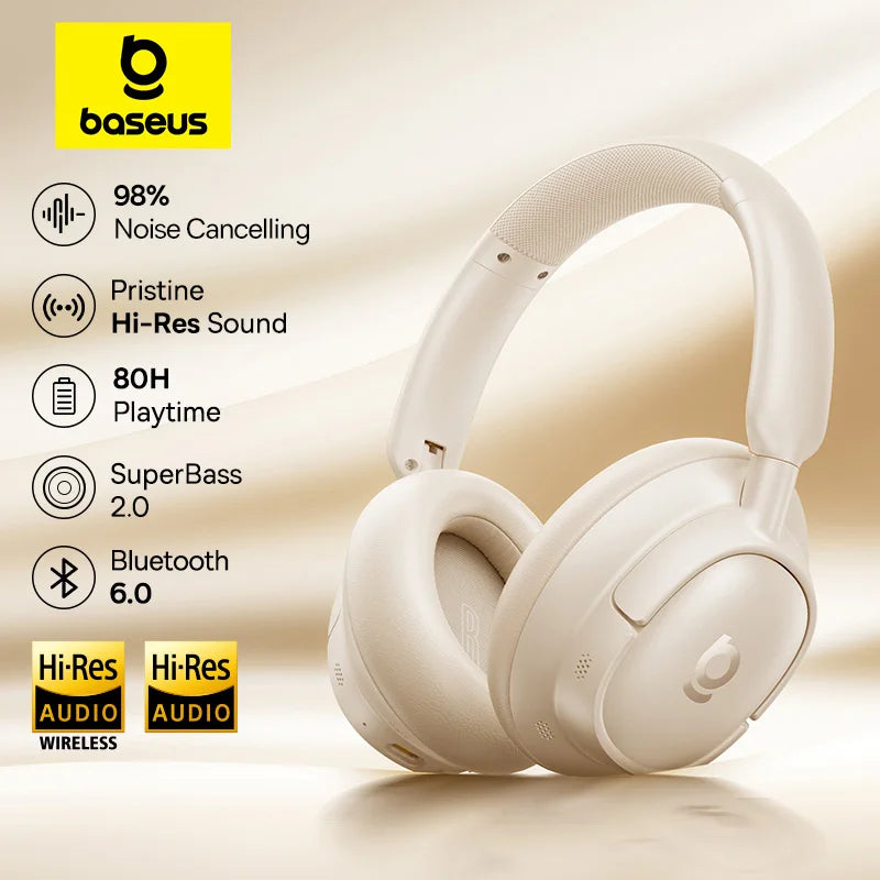 Baseus Wireless Noise Cancelling Over Ear Headphones With Spatial Audio