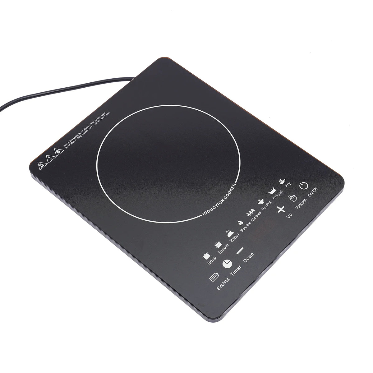 Portable Induction Cooktop With 8 Cooking Presets And Touch Panel
