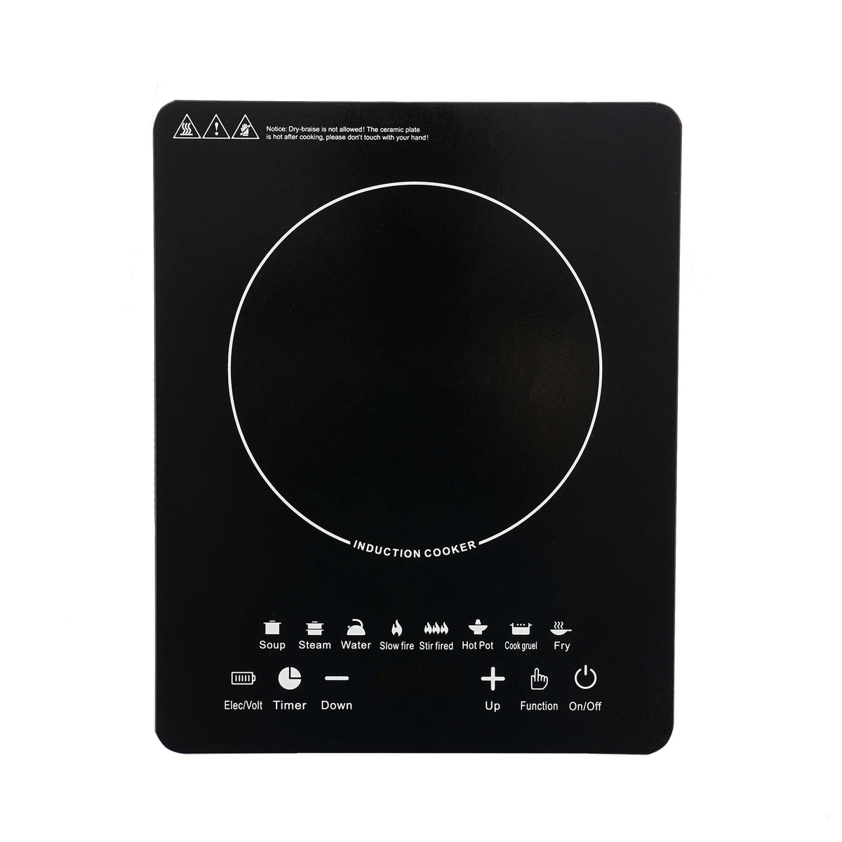 Portable Induction Cooktop With 8 Cooking Presets And Touch Panel