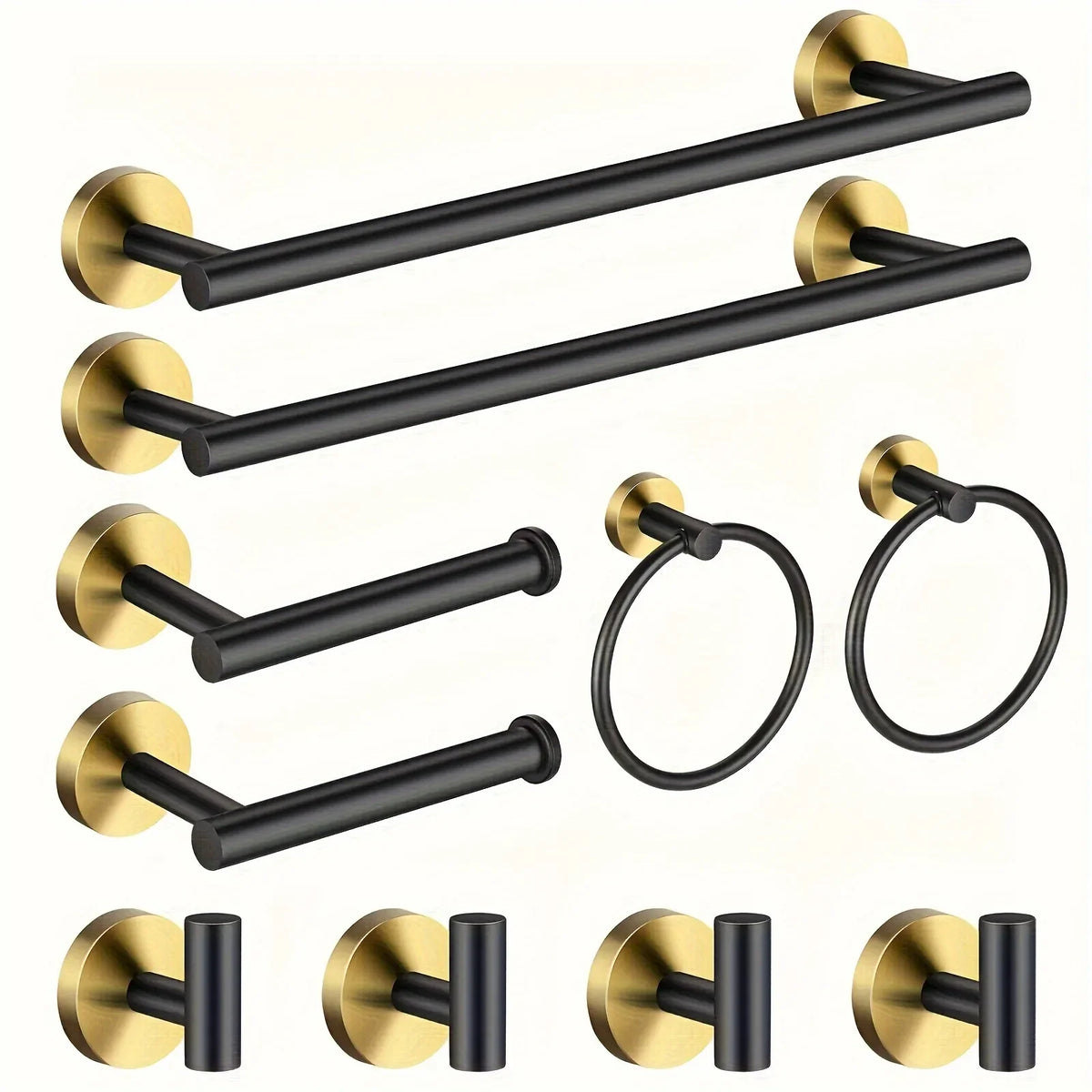 Wall Mounted Stainless Steel Bathroom Hardware Set With Towel Bar
