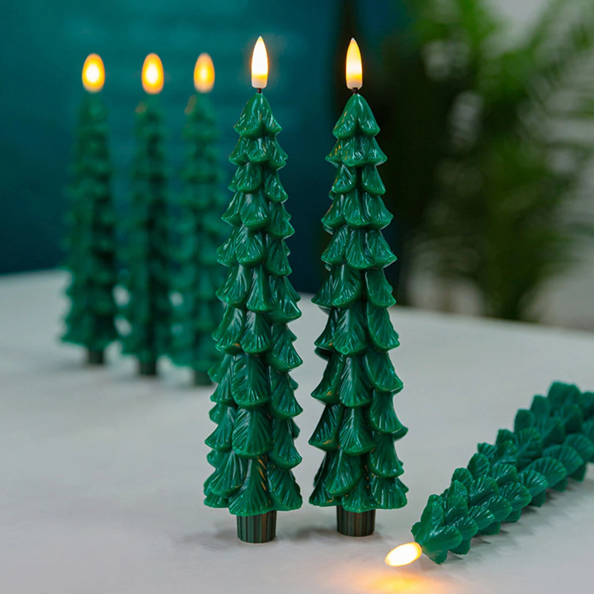 Christmas Flameless LED Candlesticks with Timer and Remote Flickering Decor
