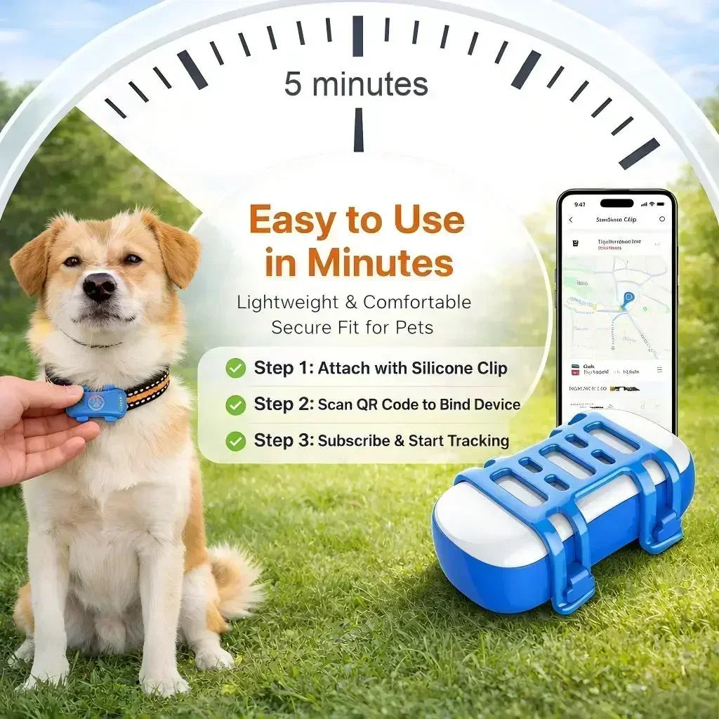 Wanwaytech 4G Pet Tracker With Real Time Tracking And Waterproof Design