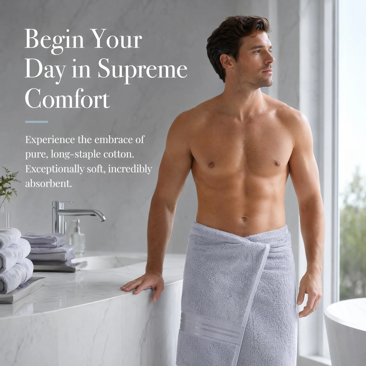 Luxury Turkish Cotton Towel Set With Bath Towels And Washcloths