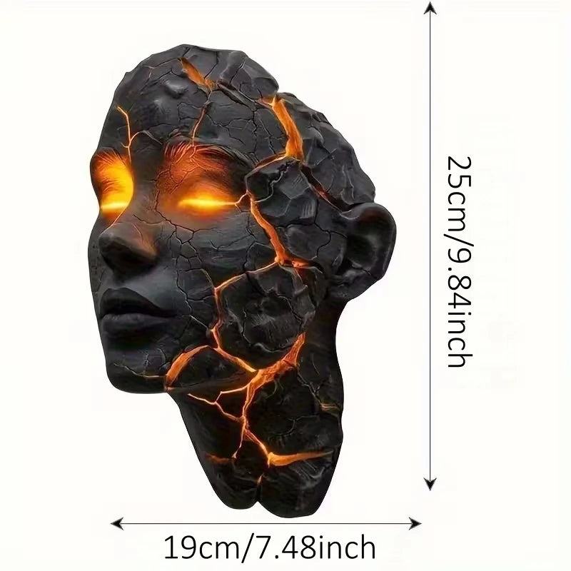 3D Broken Soul LED Wall Lamp for Modern Home Decor