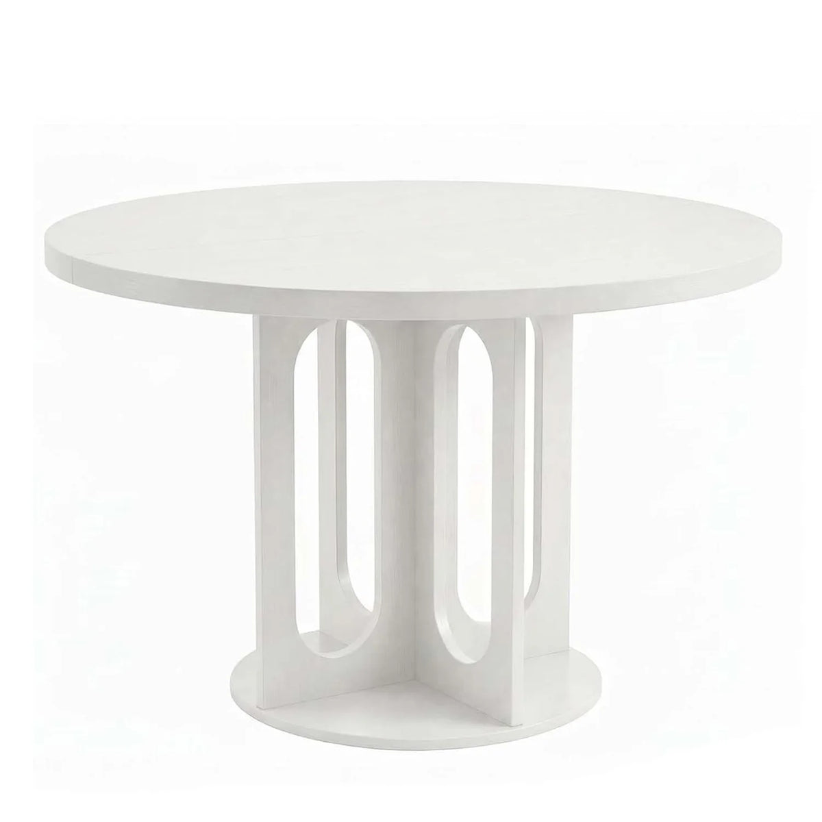 HiMISS Modern Round Dining Table With Open Arch Pedestal Base