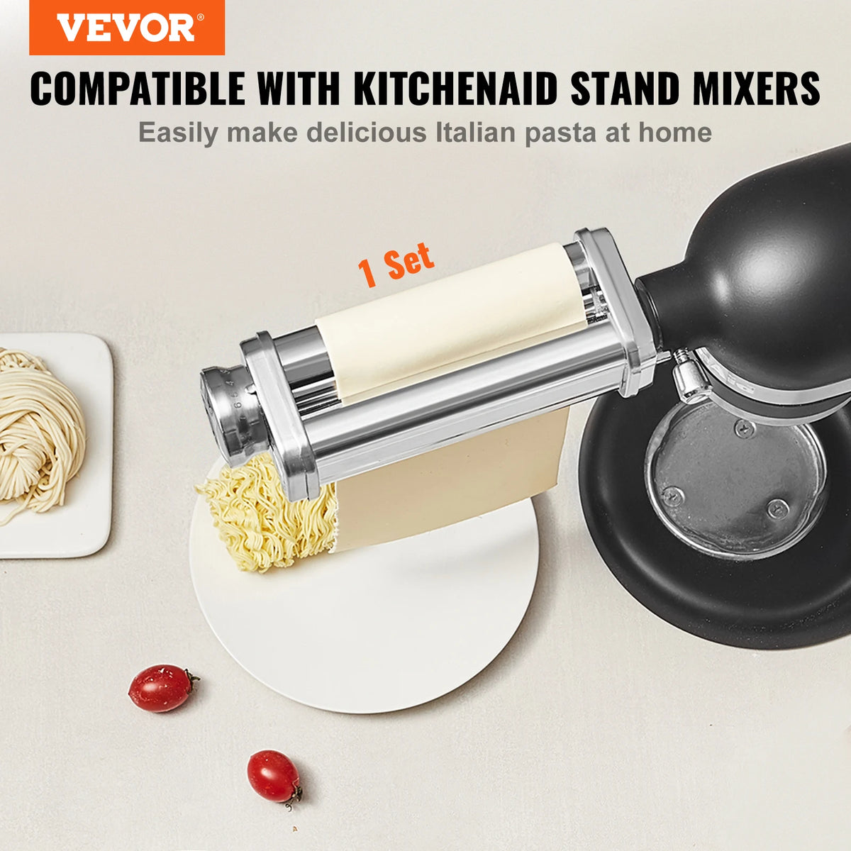 SucceBuy Stainless Steel Pasta Attachment For KitchenAid Stand Mixer