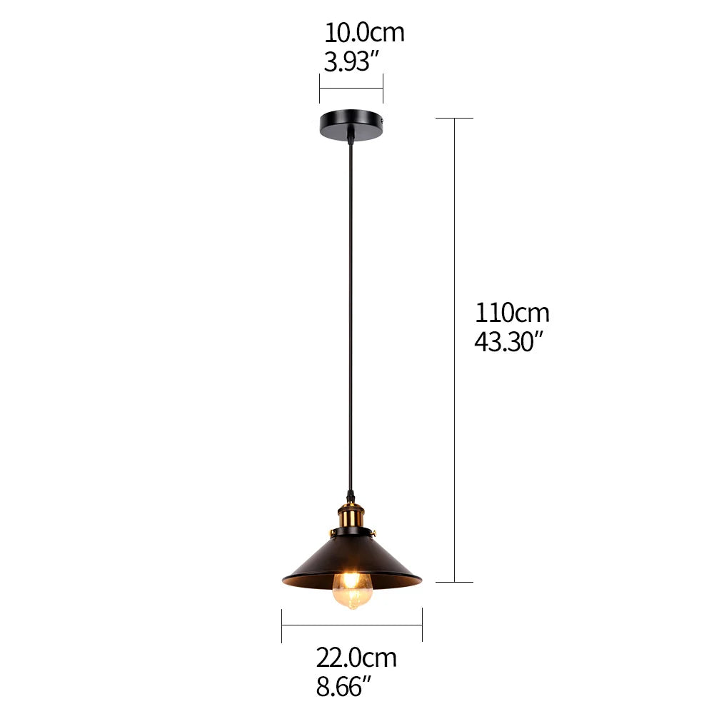 Industrial Loft Iron Pendant Ceiling Lamp For Kitchen Island Lighting