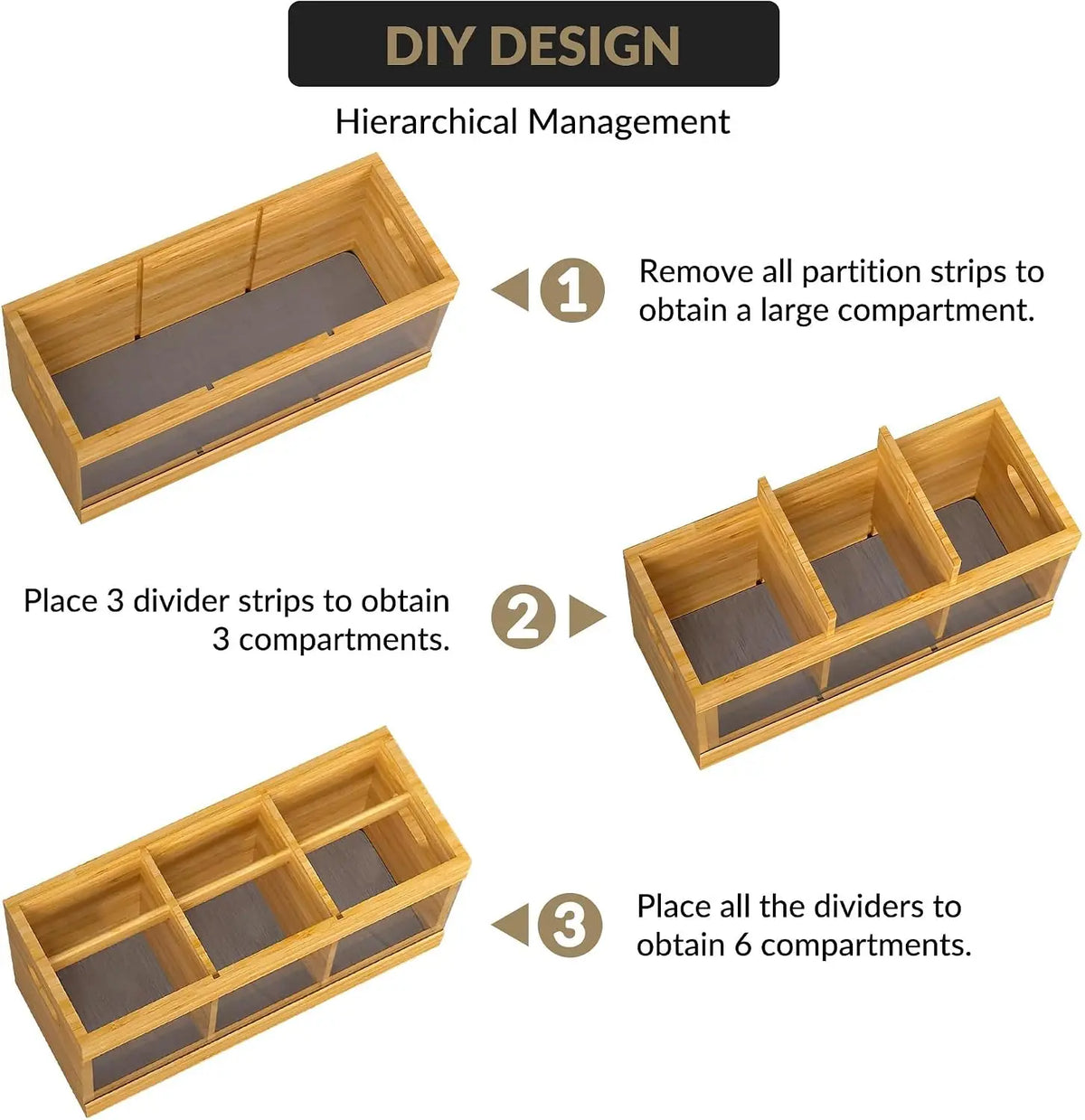 Garvee Bamboo Utensil Organizer With Diatomaceous Earth Drying Mat