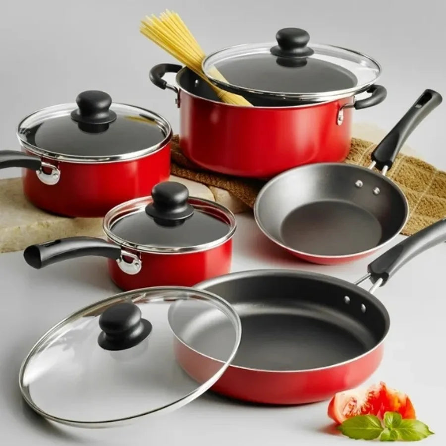 Complete Nonstick Cookware Set For Daily Kitchen Cooking Tasks