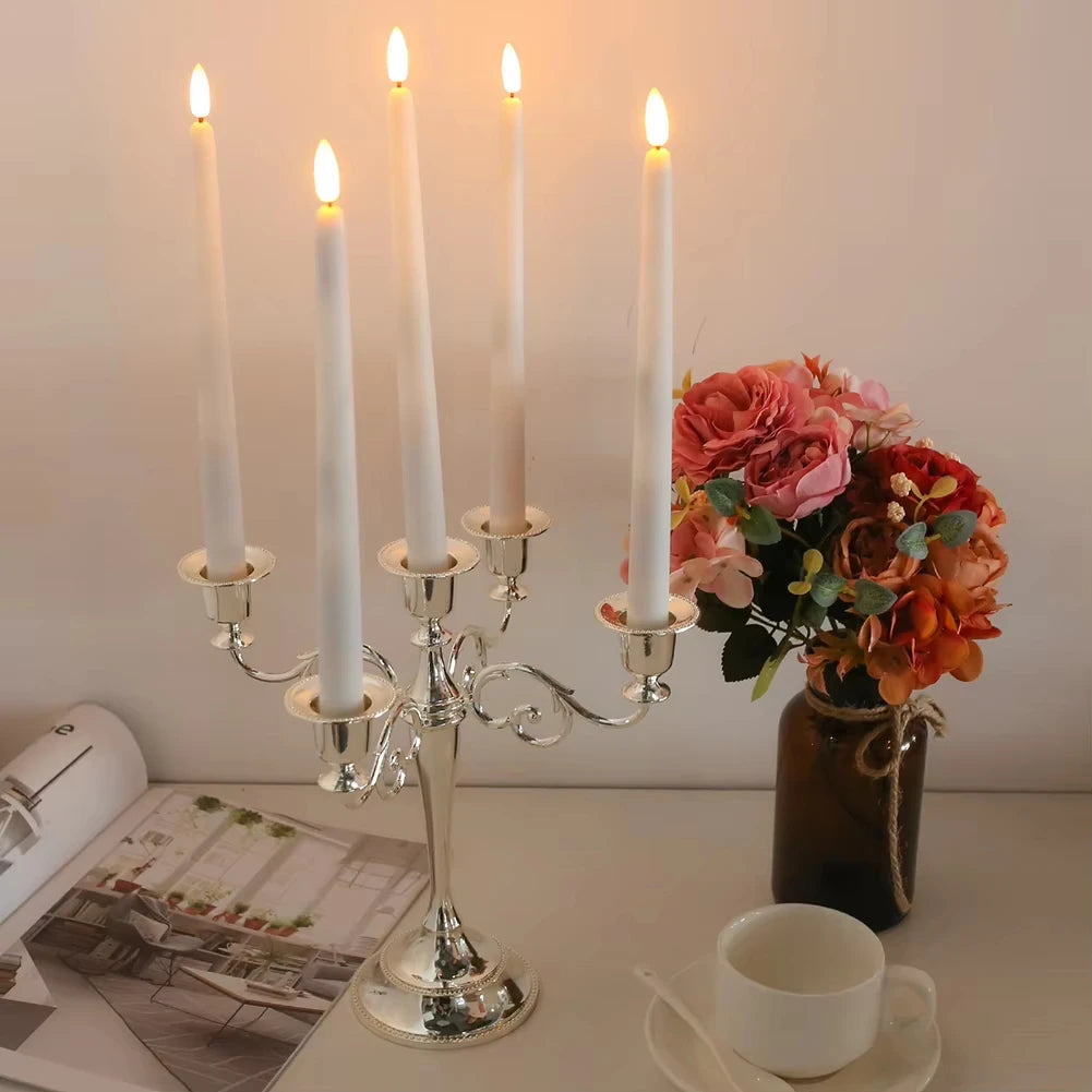 LED Flameless Taper Candles With Remote For Elegant Home Celebrations