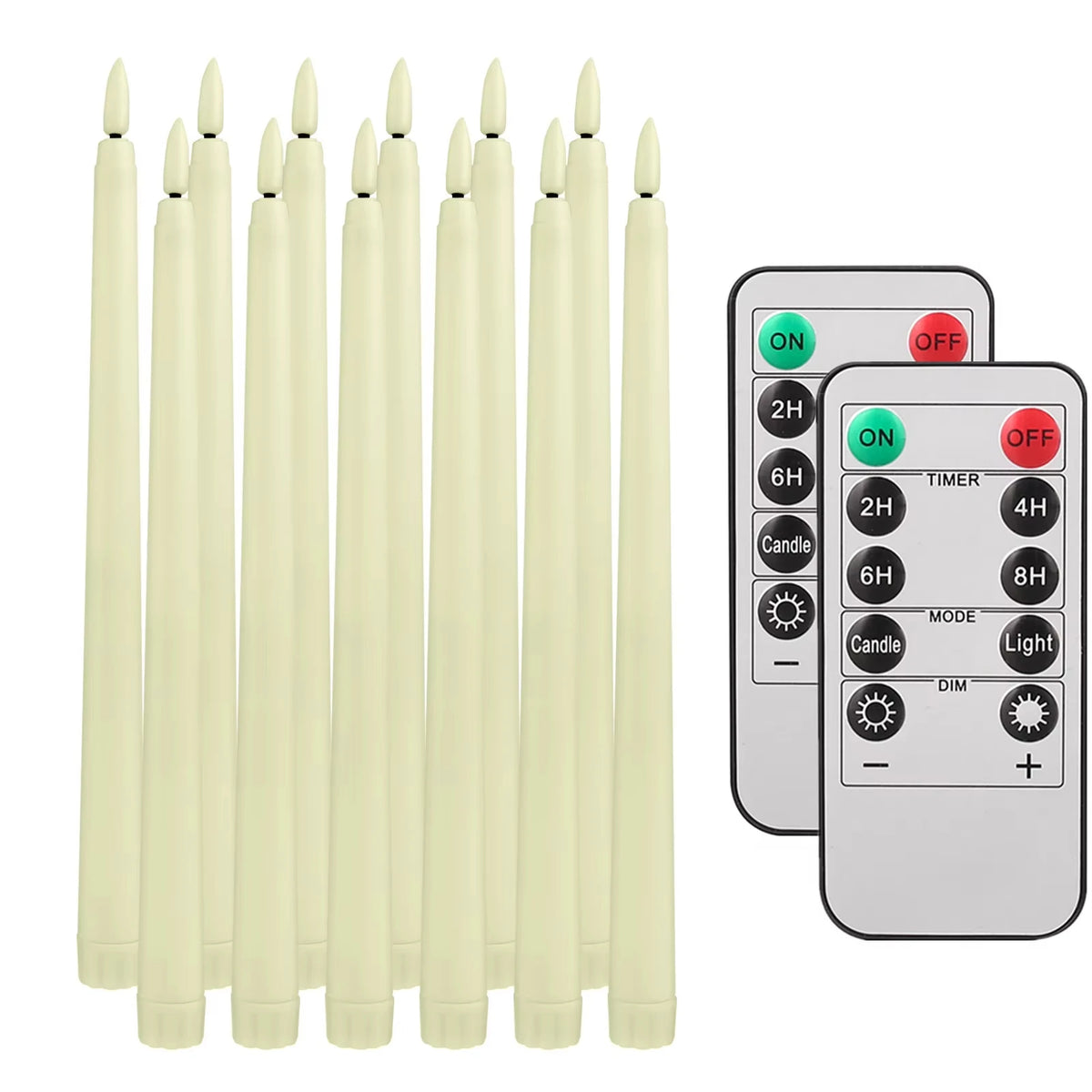 LED Flameless Taper Candles With Remote For Elegant Home Celebrations