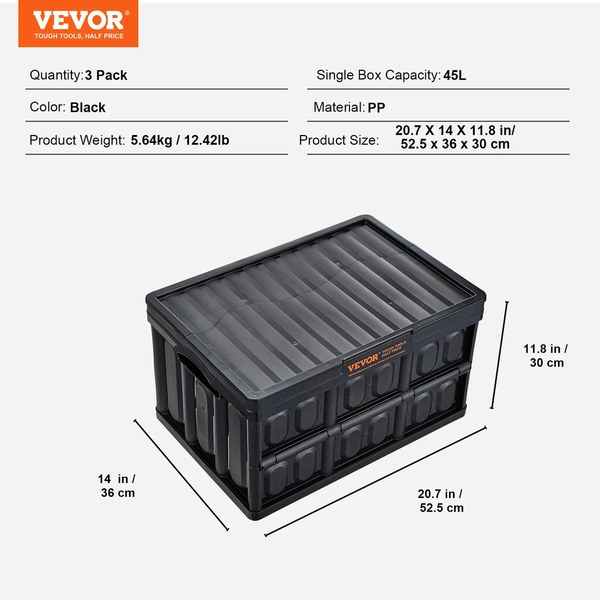 Collapsible Stackable Storage Bins With Lids For Home Organization