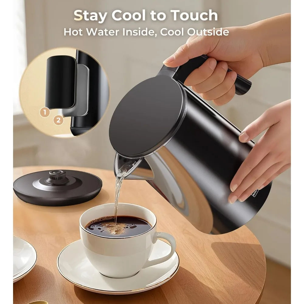 Fast Boil Stainless Steel Kettle With Adjustable Temperature Settings