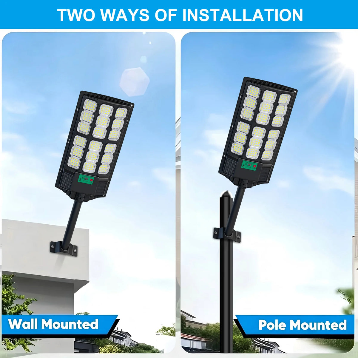 Solar Led Outdoor Motion Sensor Street Lights With Remote Control