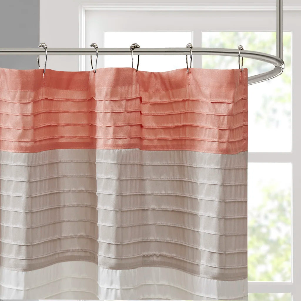 Waterproof Polyester Shower Curtain With Rust Resistant Metal Grommets