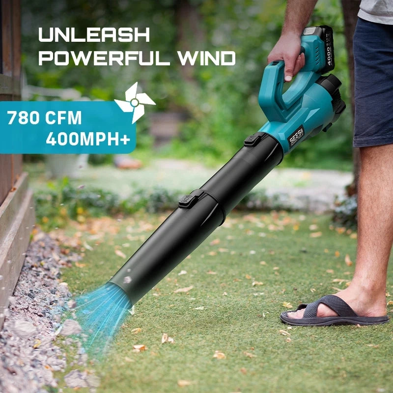 Seesii Brushless Turbo Blower 780CFM Cordless Leaf Snow Cleaner