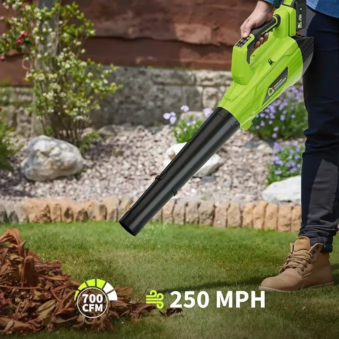 HiMISS Cordless Brushless Leaf Blower for Lawn and Garden Cleanup