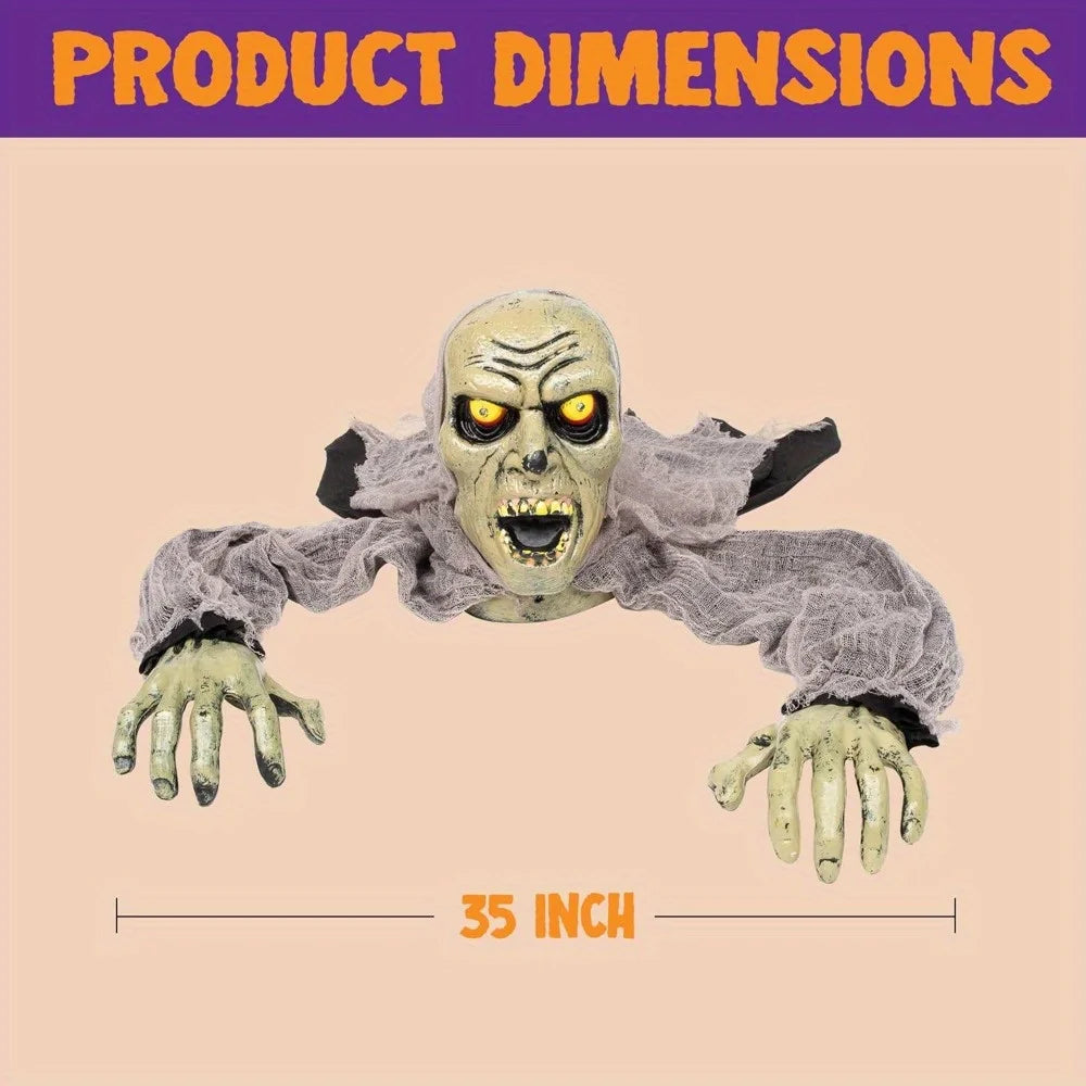 Animated Groundbreaker Zombie Sound Flashing Eyes Outdoor Yard Halloween Decor