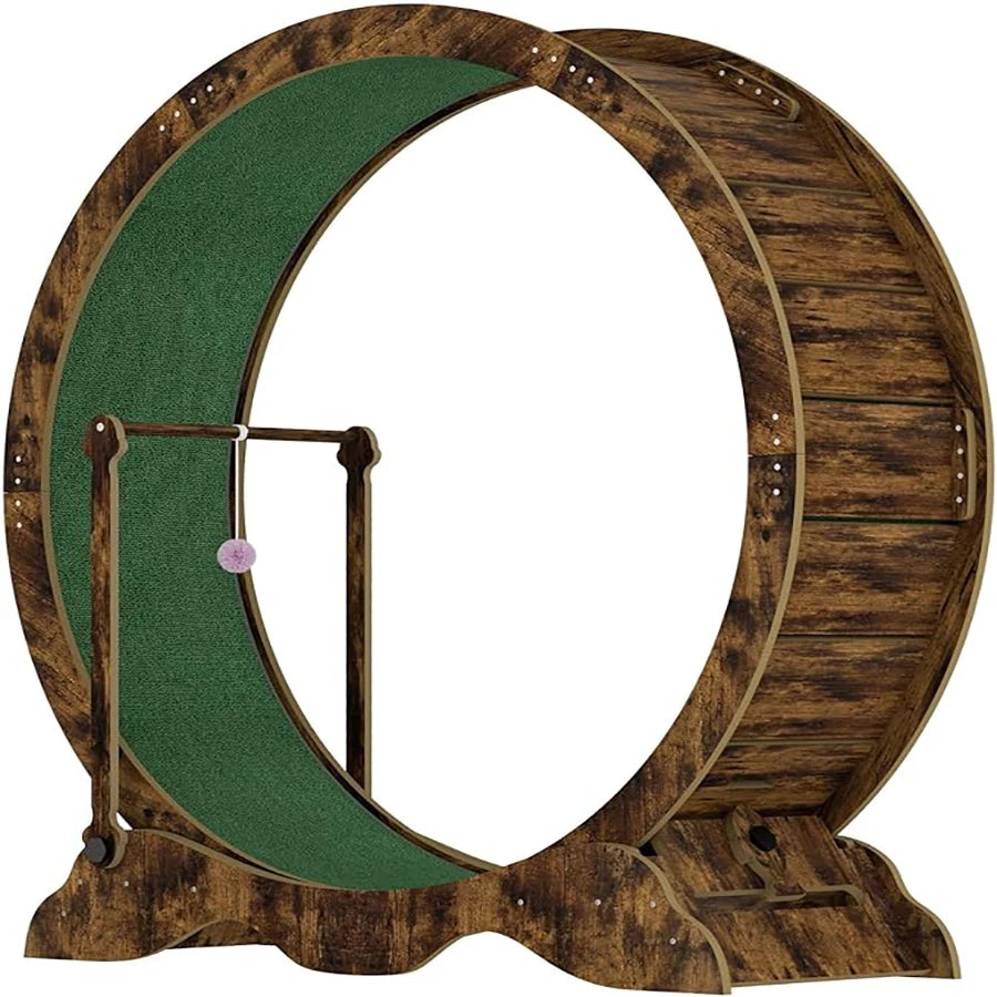 Cat Exercise Wheel Indoor Treadmill With Carpeted Runway