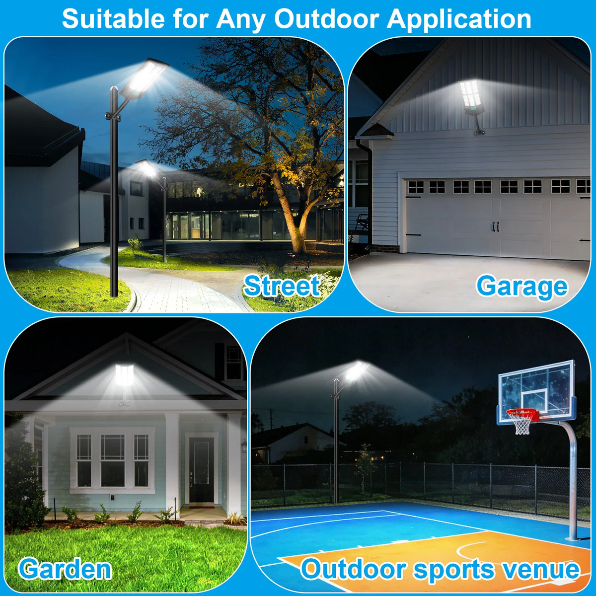 Solar Led Outdoor Motion Sensor Street Lights With Remote Control