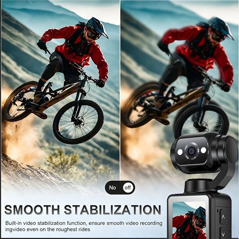 W&O 4K Sports Camcorder With Flip Screen And Tripod