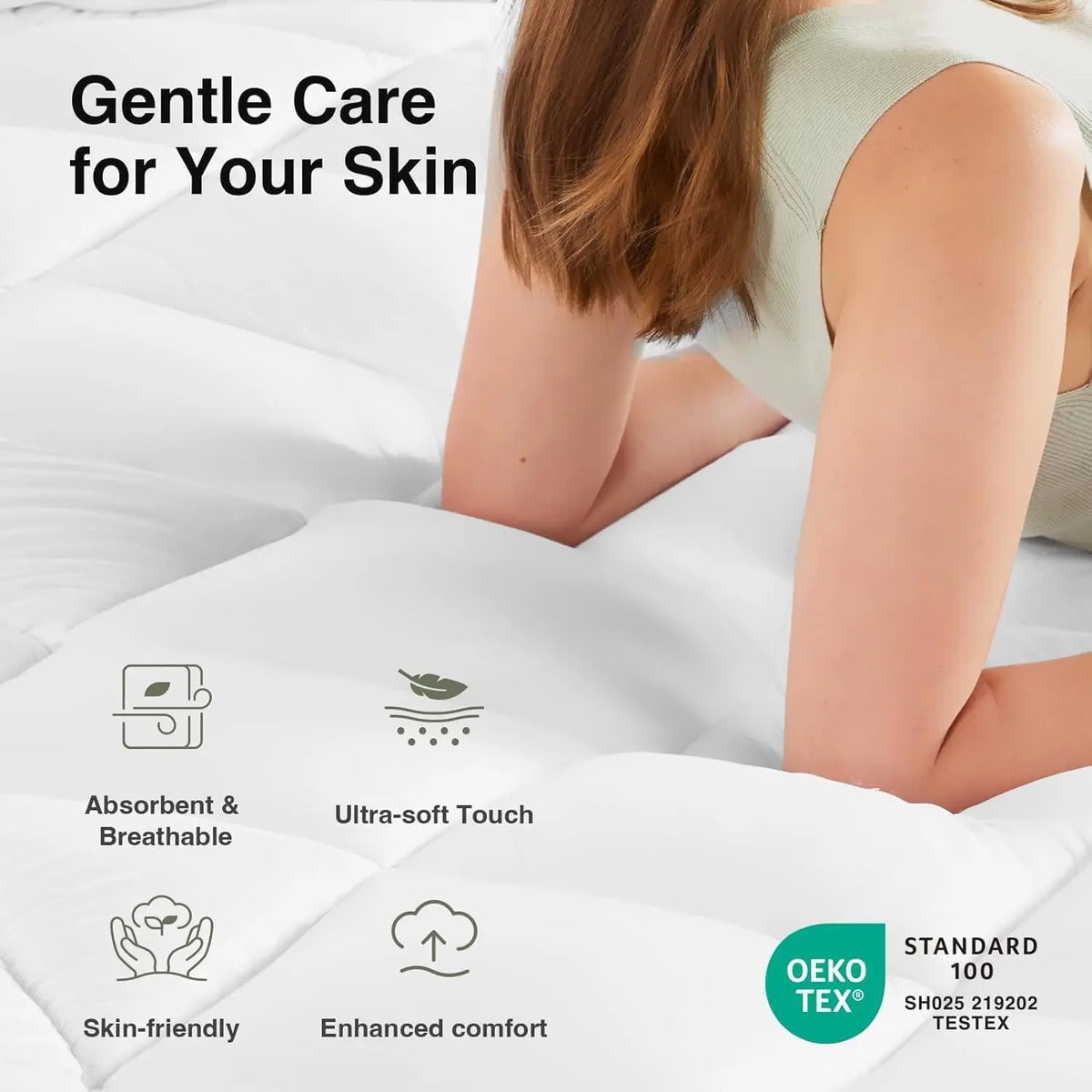 Novilla Ultra Soft Memory Foam Pillow Top Mattress Topper