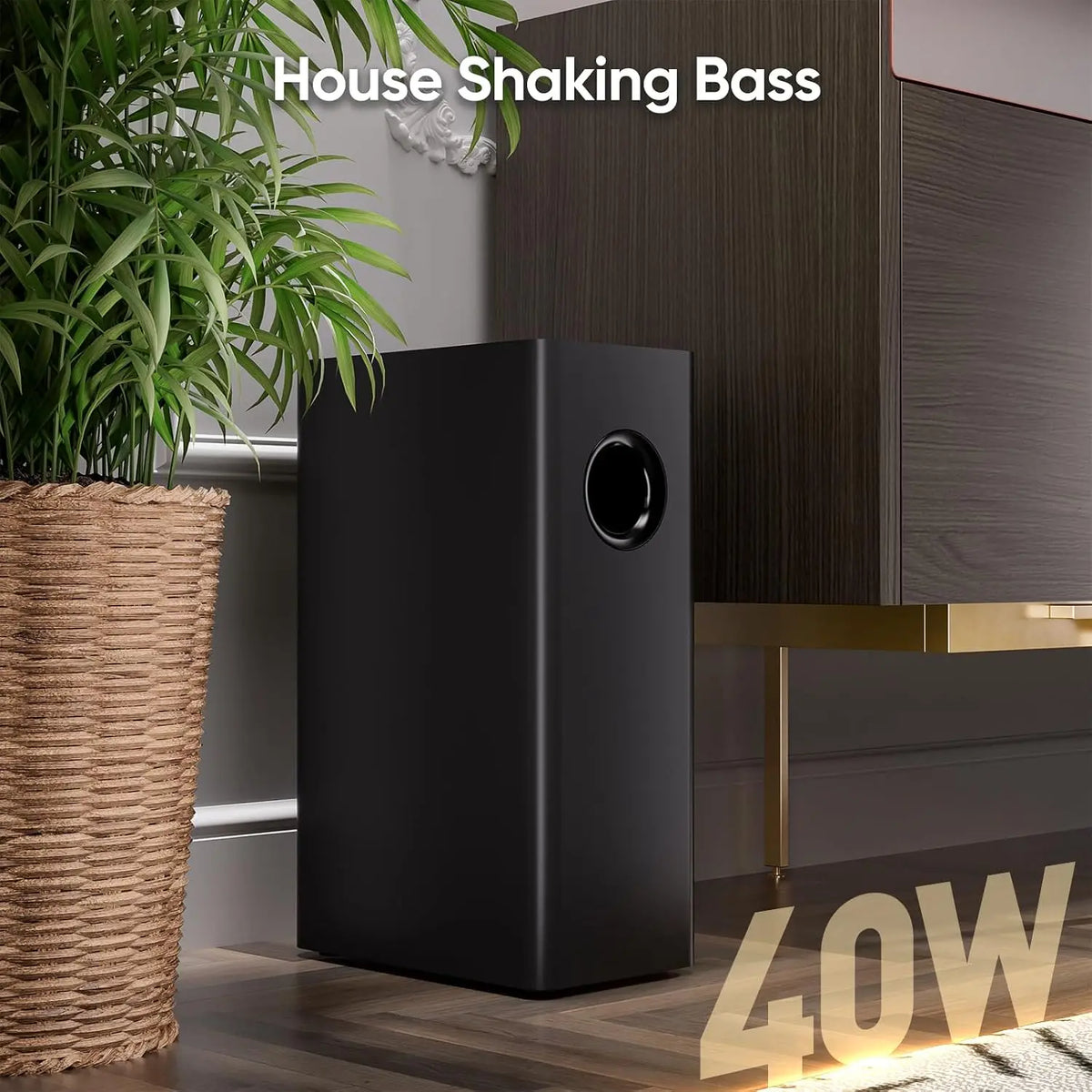 Home Theater Soundbar With Subwoofer Bluetooth Optical Audio Connectivity