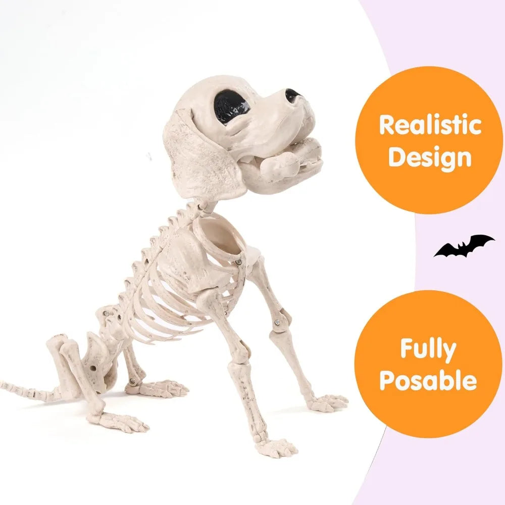 Posable Realistic Dog Skeleton For Halloween Decoration