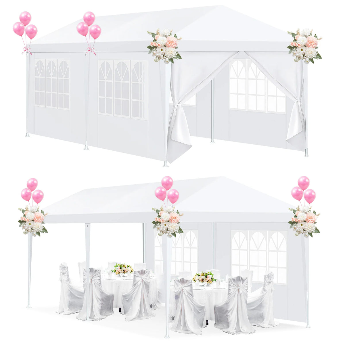 Tooluck Heavy Duty Party Canopy With Removable Sidewalls