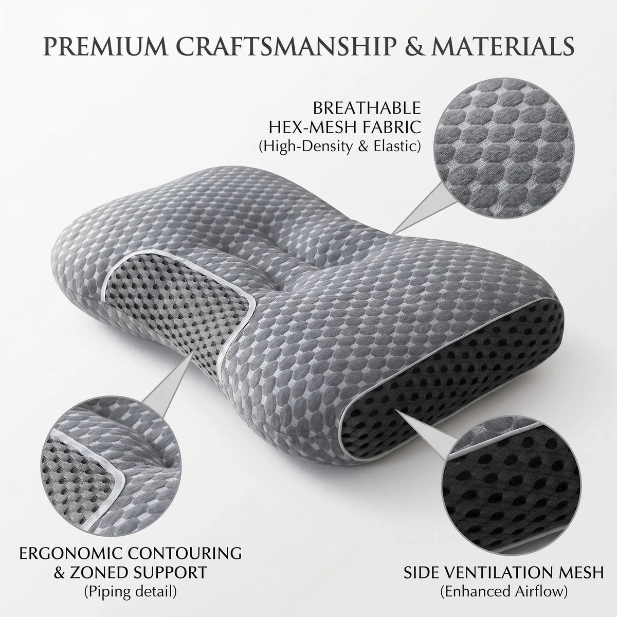 Ergonomic Neck And Shoulder Massage Pillow For Comfortable Sleep